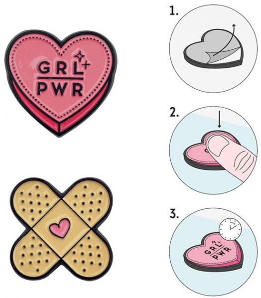 Метални стикери Legami - Girl Power, 2 бр.