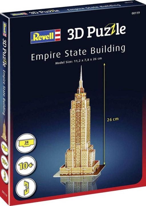 Мини 3D пъзел Revell - Емпайър Стейт Билдинг, 24 части