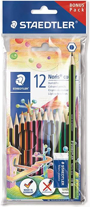 Комплект цветни моливи Staedtler Noris Colour, 12 цвята