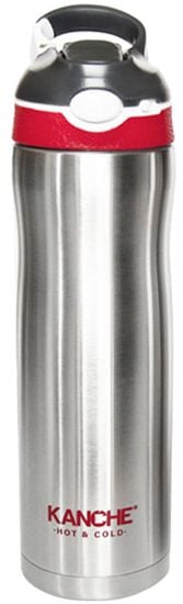 Стоманен термос Kanche - Спортувай с мен, червен