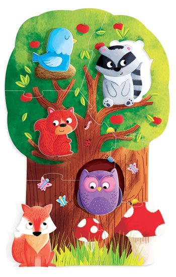 Образователен пъзел Headu Montessori - Моят първи пъзел, В гората