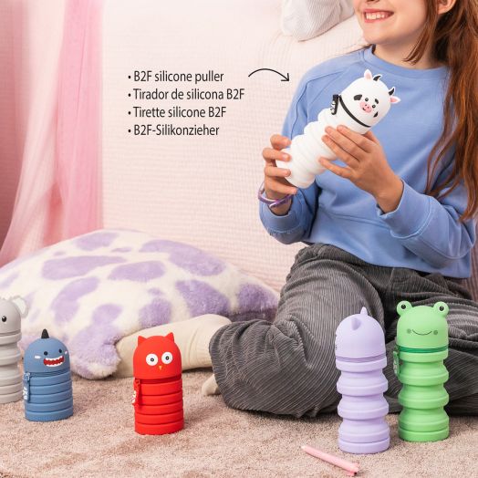 Разтегателен силиконов несесер Miquelrius Back2Fun - Крава