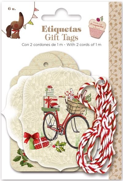 Коледни етикети Busquets: Бежови, 6 бр.