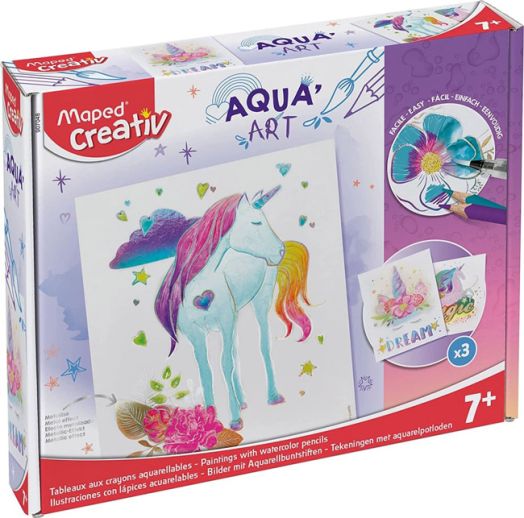 Творчески комплект Maped Creativ - Рисувай с акварел Еднорог