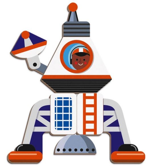 Детска магнитна книга Janod - Космос