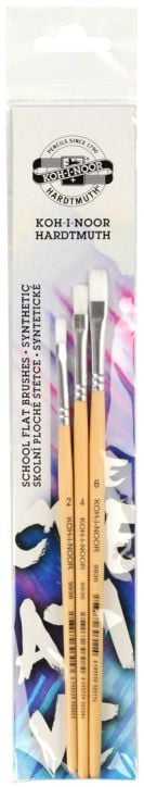 Комплект плоски четки Koh-I-Noor: №2, №4, №6