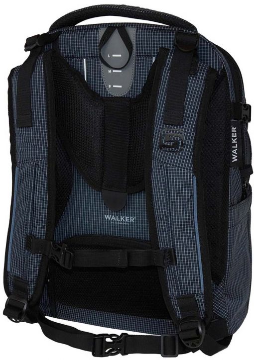 Ученическа раница Schneiders Walker Campus Evo 2.0 - Grid Navy
