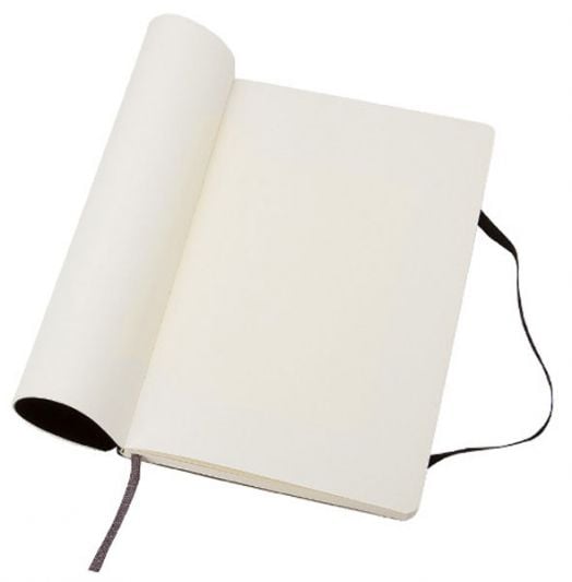 Класически черен тефтер Moleskine Classic Black с меки корици и нелинирани листа