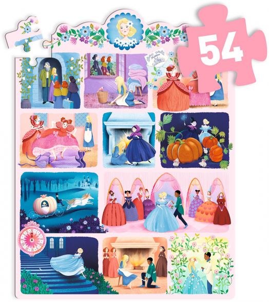 Детски пъзел Djeco от приказка - Пепеляшка