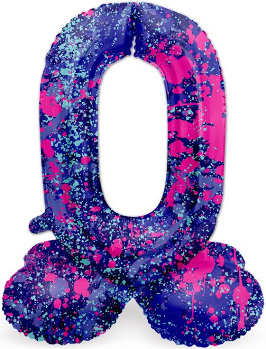 Фолиев балон Folat - Цифра 0, лилав