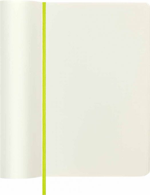 Класически тефтер Moleskine Classic Lemon Green с меки корици и нелинирани страници