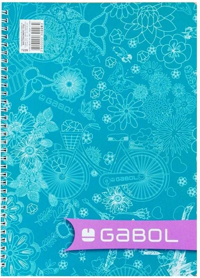 Тетрадка Gabol A4 със спирала, 80 листа - каре