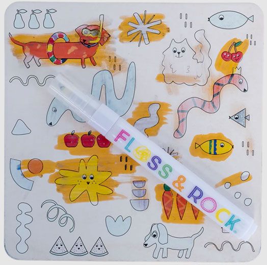 Оцветяване с вода Floss & Rock, Magic Colour-in cards, Pets - Домашни любимци