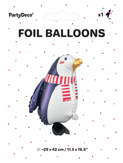 Коледен фолиев балон PartyDeco - Пингивин