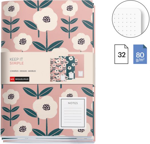 Комплект тефтери Miquelrius Keep It Simple, 3 бр.
