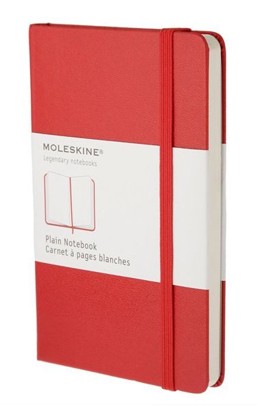 Голям червен тефтер Moleskine с бели листа, нелиниран