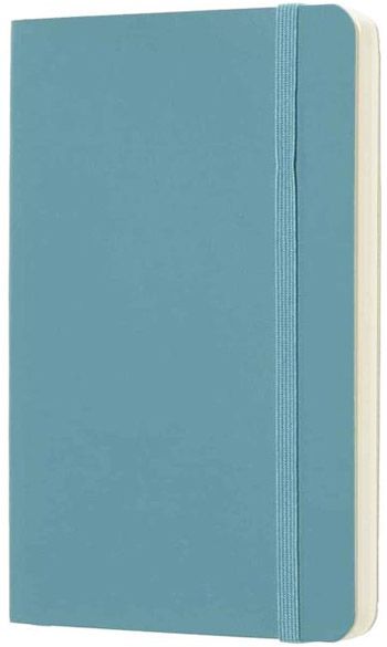 Джобен пастелносин тефтер Moleskine Classic Reef Blue с меки корици и нелинирани страници