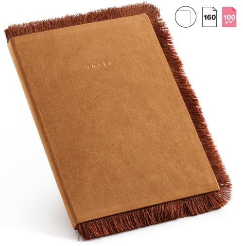 Кафяв тефтер Miquelrius с ресни, 80 нелинирани листа