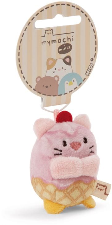 Плюшена играчка Nici Mymochi Minis - Котка Angy Ice Cream, 5 см.