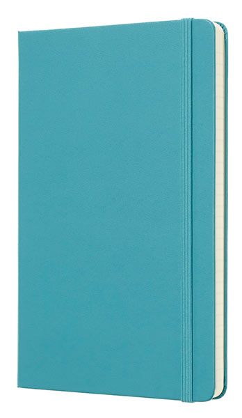 Класически пастелносин тефтер Moleskine с твърди корици и нелинирани страници