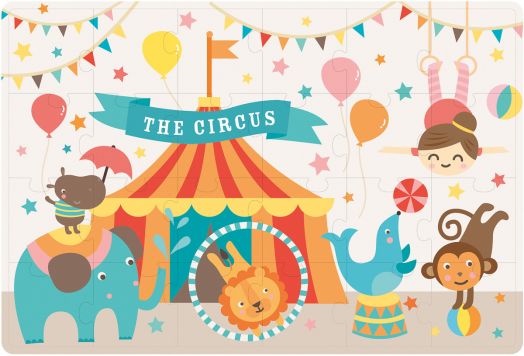 Детски пъзел Apli Kids - Животните в цирка, 24 части