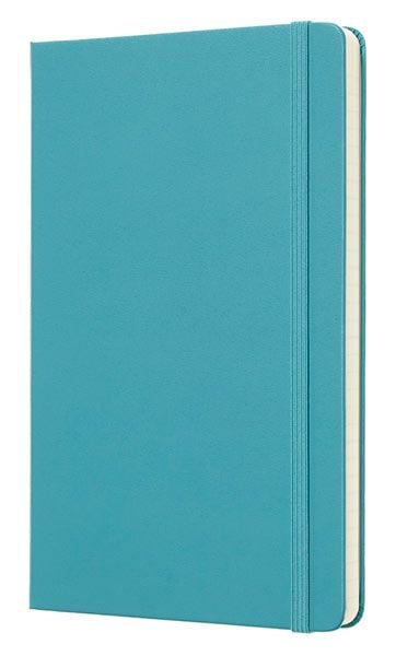 Класически пастелносин тефтер Moleskine с твърди корици и линирани страници