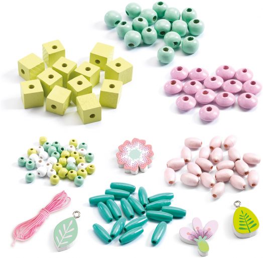 Творчески комплект Djeco: Създай бижута с цветя