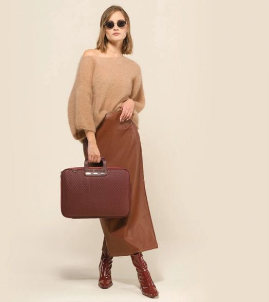 Чанта за лаптоп Bombata - Trama, 13-14 инча, бургунди