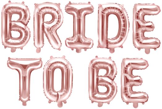 Фолиев балон PartyDeco - Bride To Be - Rose gold