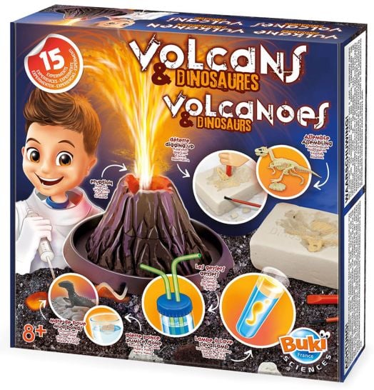 Комплект за експерименти Buki - Вулкани и динозаври