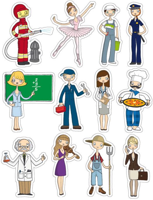 Комплект стикери Apli Kids - Професии, 36 бр.