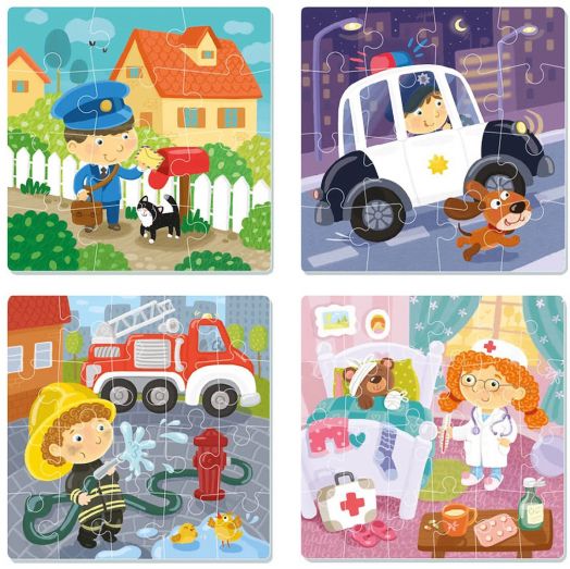 Пъзел Dodo 4 в 1: Професии