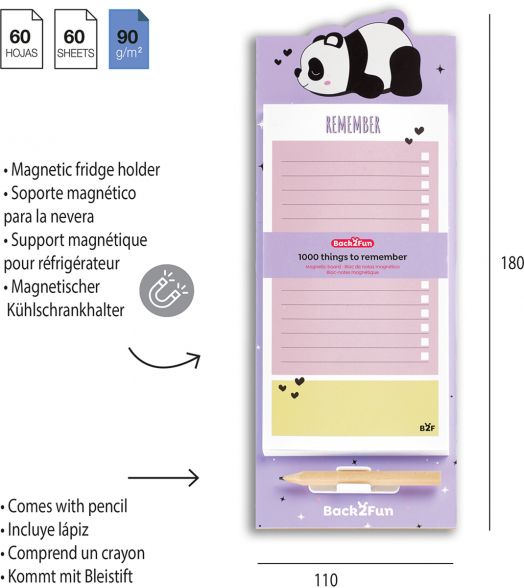 Магнитен пад за бележки Miquelrius Back2Fun