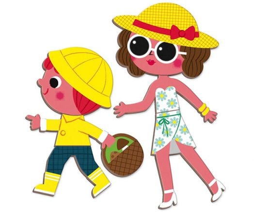 Детска магнитна книга Janod - Сезони