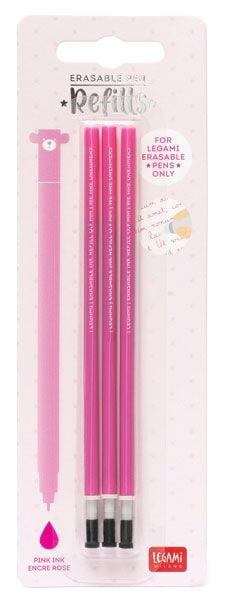 Комплект пълнители за изтриваеми гел химикалки Legami, розови