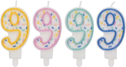 Свещ за рожден ден Folat Sprinkles - Цифра 9