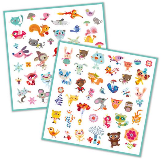 Стикери Djeco - Малки животни, 160 бр.