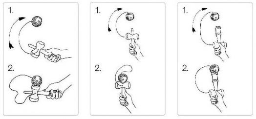 Дървена игра Goki - Кендама, червена