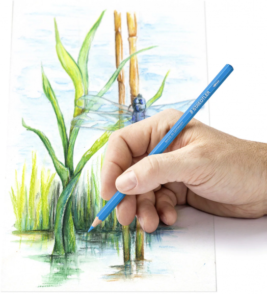 Комплект акварелни моливи в метална кутия Staedtler Design Journey, 12 цвята