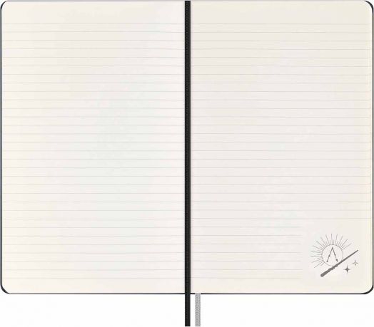 Класически тефтер Moleskine Limited Edition Harry Potter Lumos с твърди корици и линирани страници