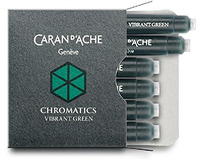 Патрончета за писалка Caran D'Ache Chromatics 6 бр. - зелено