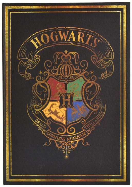 Тефтер Blue Sky Harry Potter Hogwarts A5, черен, 80 листа