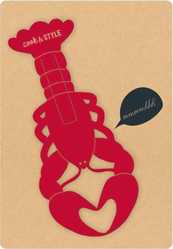 Метален книгоразделител за готвене - Омар