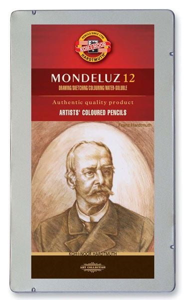 Акварелни моливи Koh-I-Noor Brown Line, 12 цвята в кафявата гама