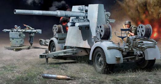 Сглобяем модел Revell - Зенитно оръдие 8,8 cm Flak 37 + Sd.Anh.202