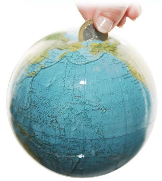 Мини глобус Columbus - касичка, Duorama