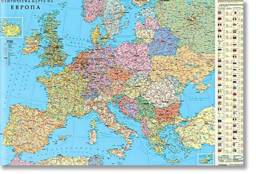 Стенна карта Европа