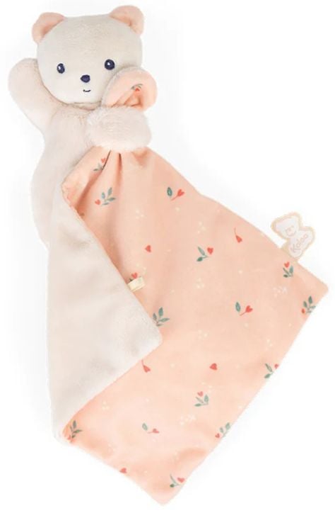 Плюшена играчка Kaloo - Мече с розово одеялце