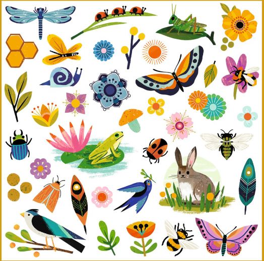 Стикери Djeco - Градина, 160 бр.