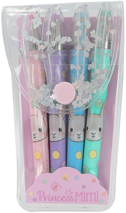 Комплект гел химикалки Princess Mimi, 4 цвята